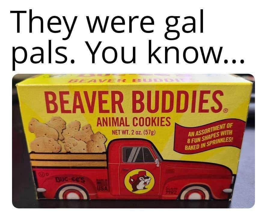 They were gal pals. You know... SEAVEE HEE 1810 501% BEAVER BUDDIES.