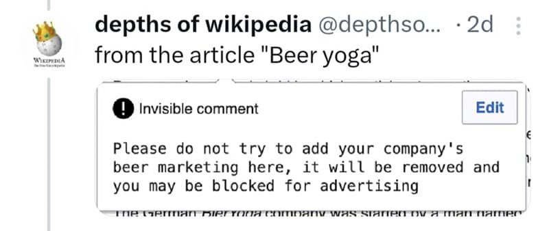 Please do not try to add your company's beer marketing here, it will be removed and you may be blocked for advertising