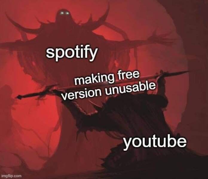 spotify making free version unusable youtube