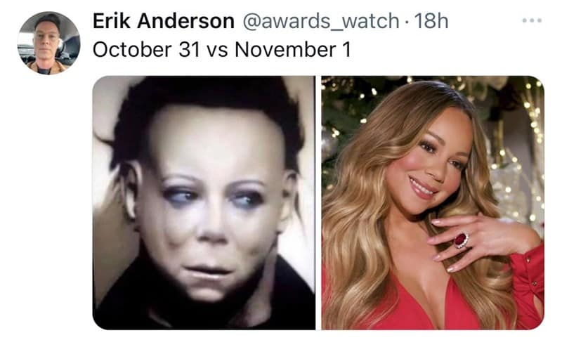 october 31st vs november 1st memes, October 31 to Nov 1 memes, October 31 memes, Halloween vs Christmas memes, holiday transition memes, spooky memes
