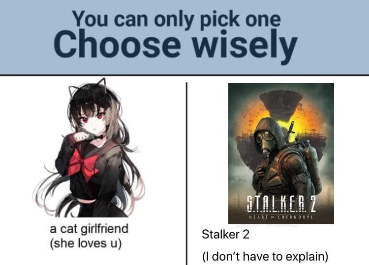stalker 2 memes, stalker memes, Stalker 2 memes, Stalker memes, game release memes, Stalker humor, video game memes, delayed game memes, RPG memes, post-apocalyptic memes, gaming community jokes