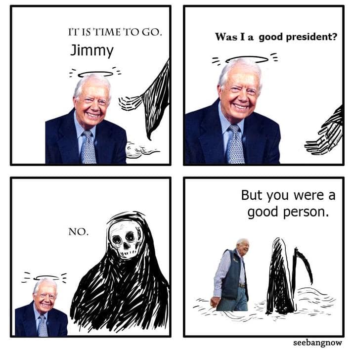 jimmy carter memes, jimmy carter dead memes, Jimmy Carter funny memes, presidential memes, peanut farmer memes, presidential death memes, dark humor memes, RIP Jimmy Carter memes, jimmy carter death memes