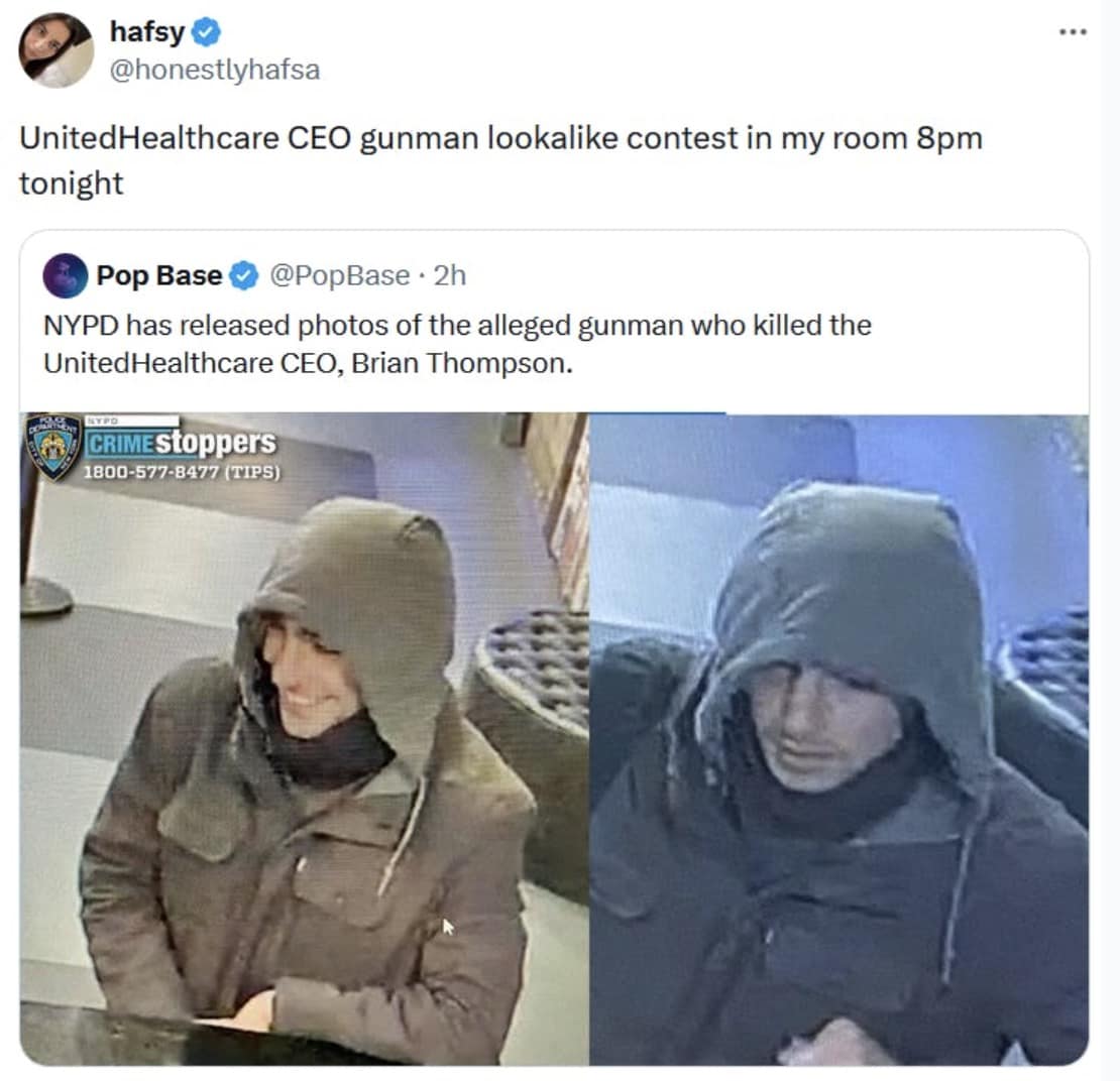 UHC CEO shooter memes, UHC CEO shooting, UHC CEO shooter mugshot memes, Brian Thompson death memes