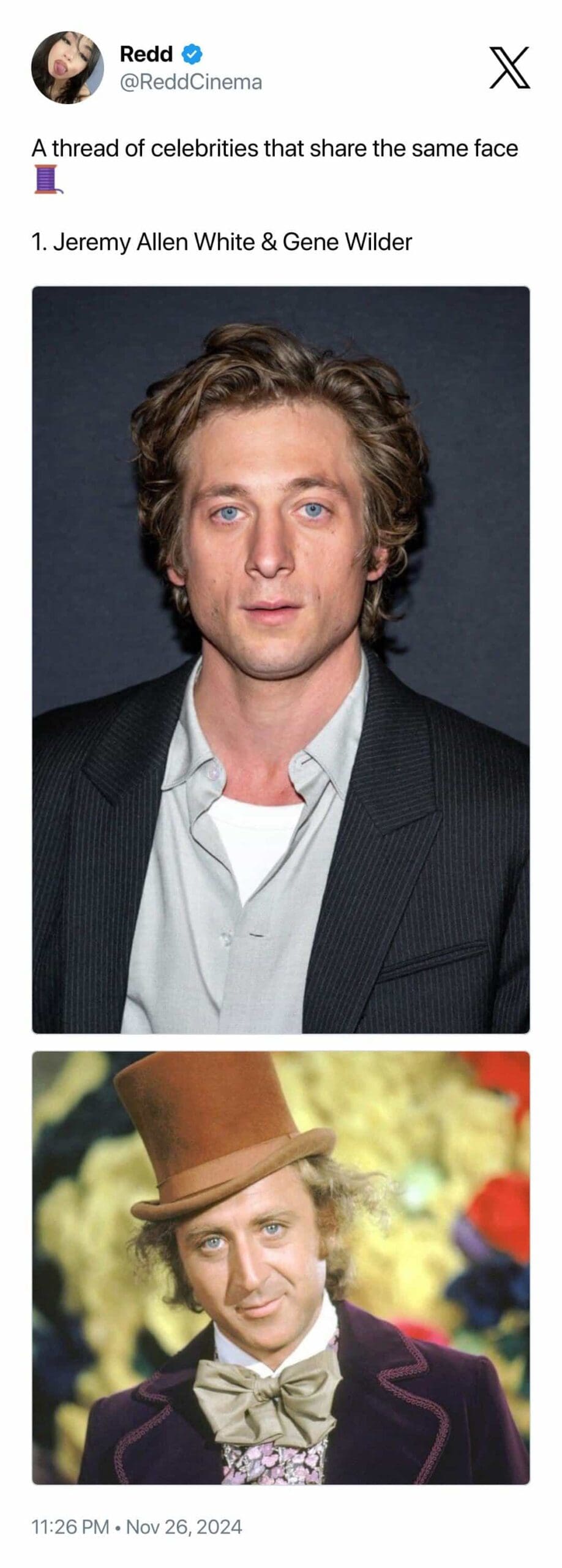 Jeremy Allen White & Gene Wilder