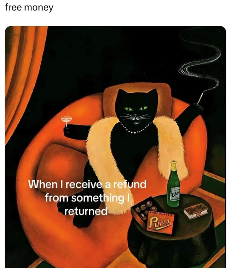 When I receive a refund from something I returned