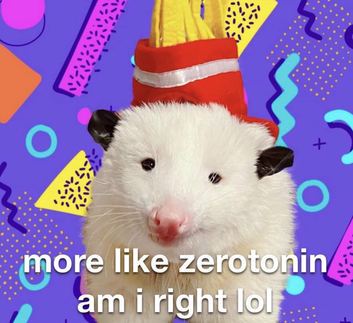 more like zerotonin am i right lol