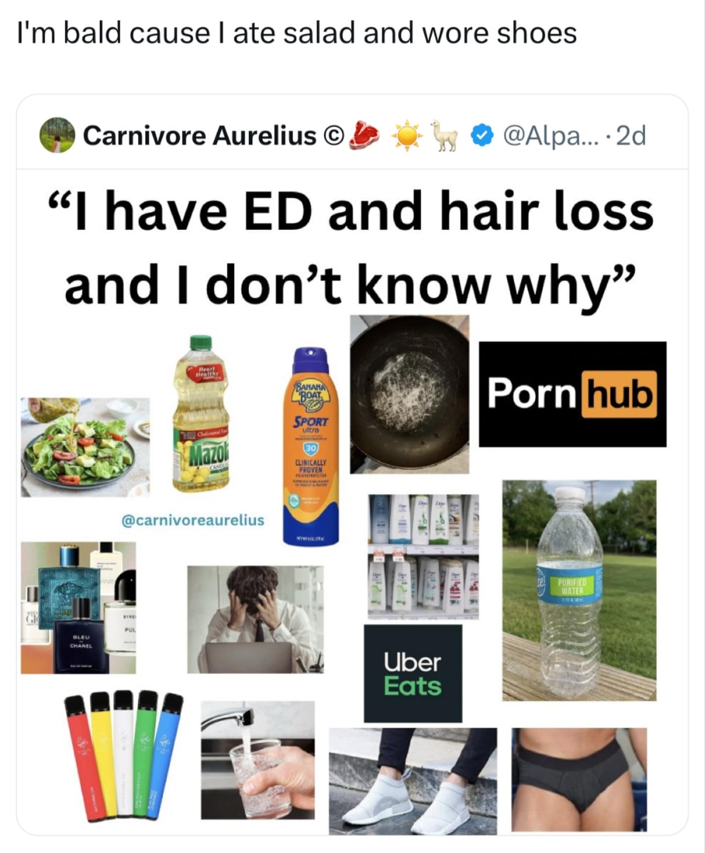 "I have ED and hair loss and I don't know why"