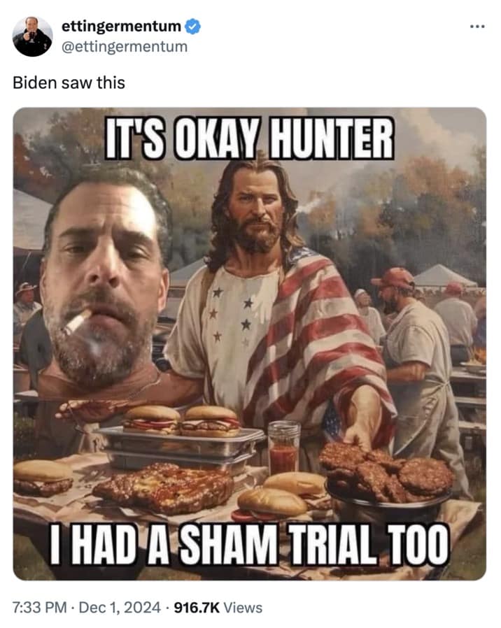 hunter biden memes, hunter biden pardon memes, Hunter Biden funny memes, Hunter Biden jokes, Hunter Biden satire, Political satire, political jokes, political comedy, political parodies