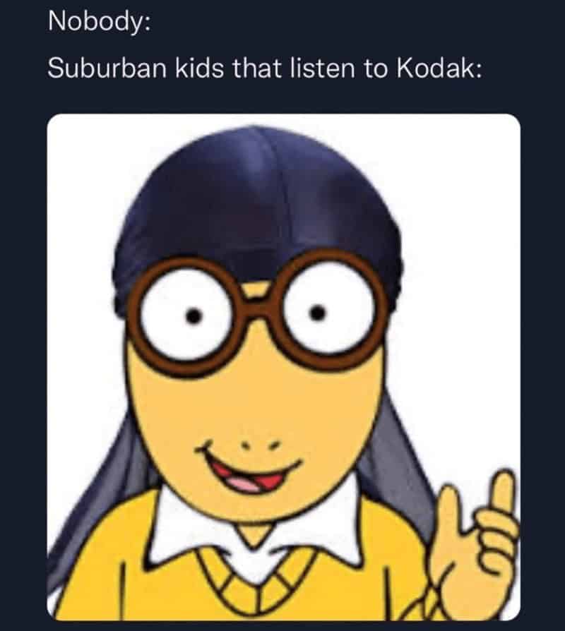 Nobody: Suburban kids that listen to Kodak: