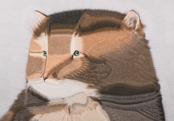 lola dupre, surreal collage, warped painting, bizarre art, animal paintings, creature-based art, fauna portraits, pet canvases, distorted portraits warped visuals, twisted figure art, reconfigured faces