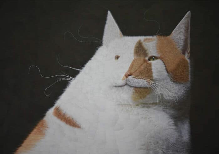 lola dupre, surreal collage, warped painting, bizarre art, animal paintings, creature-based art, fauna portraits, pet canvases, distorted portraits warped visuals, twisted figure art, reconfigured faces