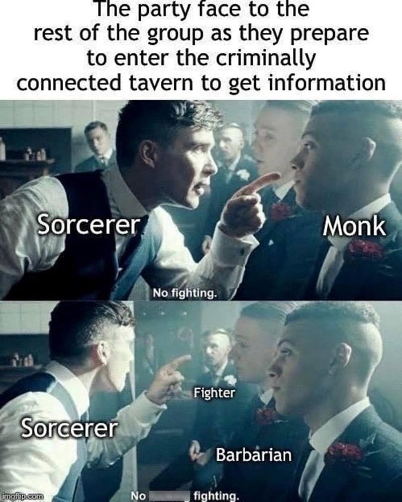 RPG memes, tabletop memes, gaming memes, D&D memes, Dungeon & Dragons memes, DnD jokes