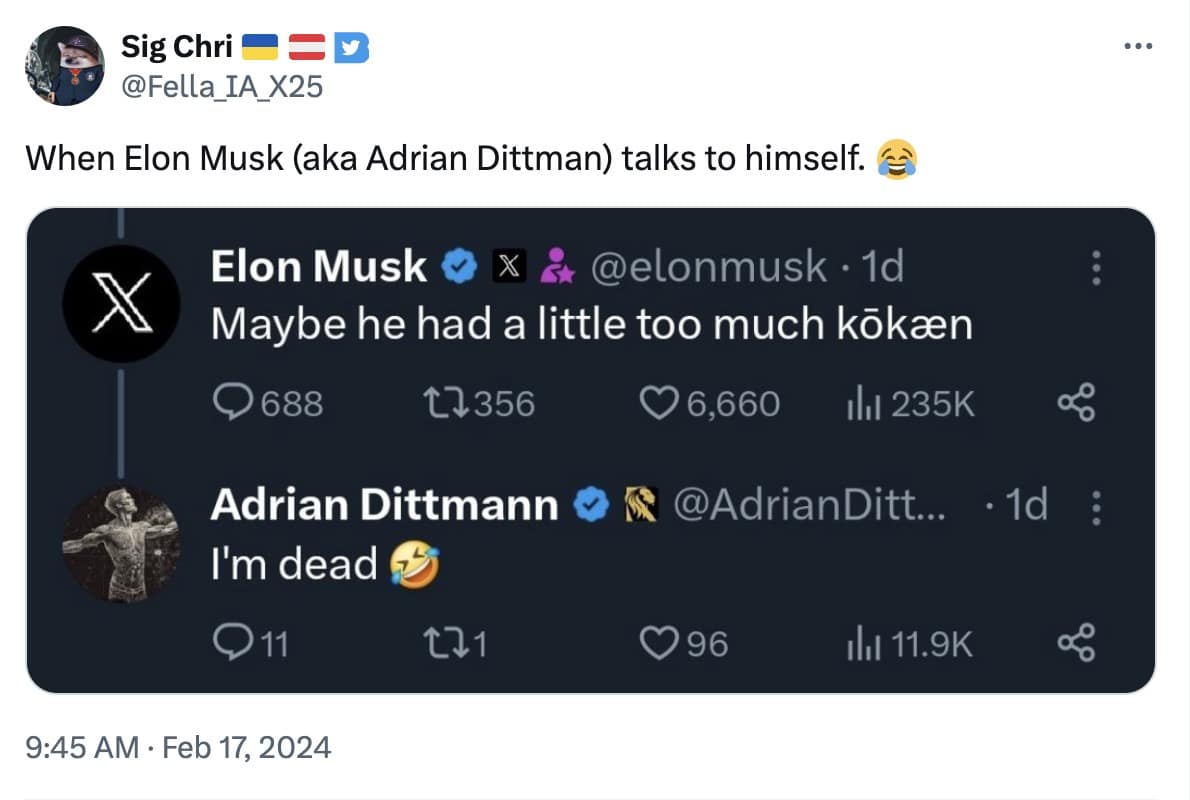 adrian dittman memes, Elon Musk burner account, Elon Musk alt account, Musk secret profile, fake Elon profile, Twitter conspiracy theories, viral rumor mill, social media speculation, online conspiracy buzz, Adrian Dittman controversy, Adrian Dittman debate, Adrian Dittman scandal, Adrian Dittman uproar