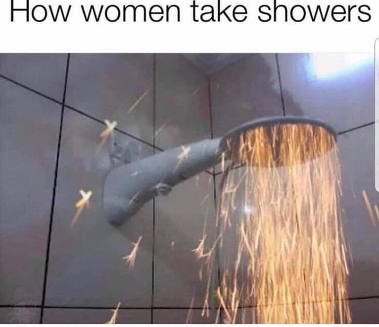 How women take showers