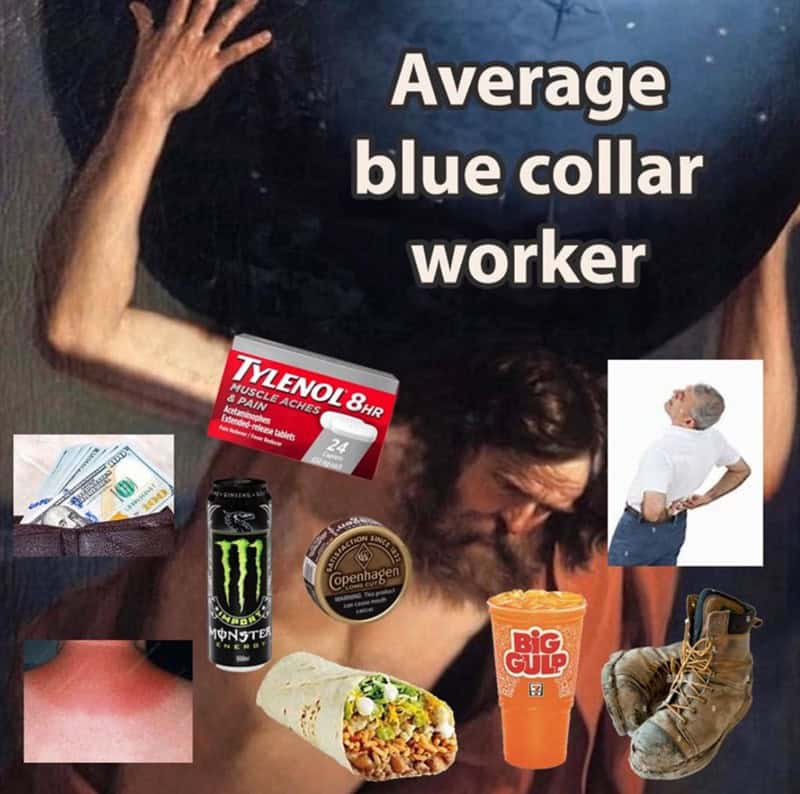 Average blue collar worker