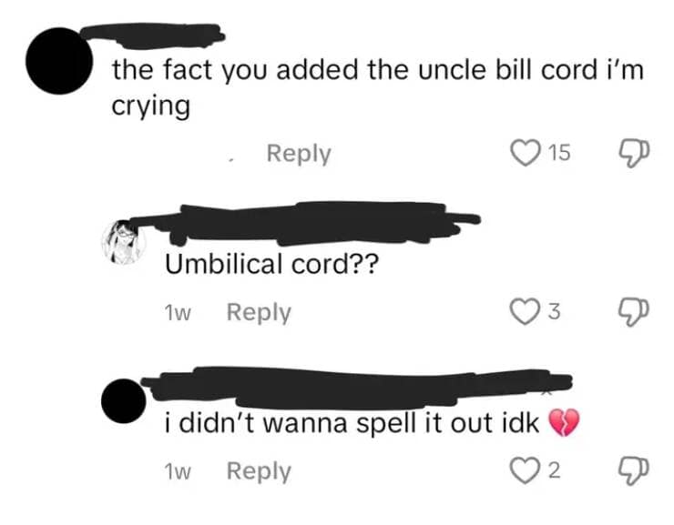 the fact you added the uncle bill cord i'm crying