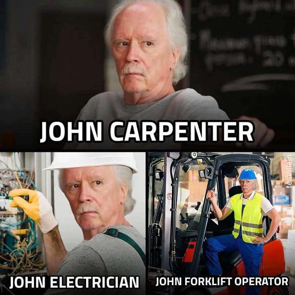 JOHN CARPENTER JOHN ELECTRICIAN JOHN FORKLIFT OPERATOR