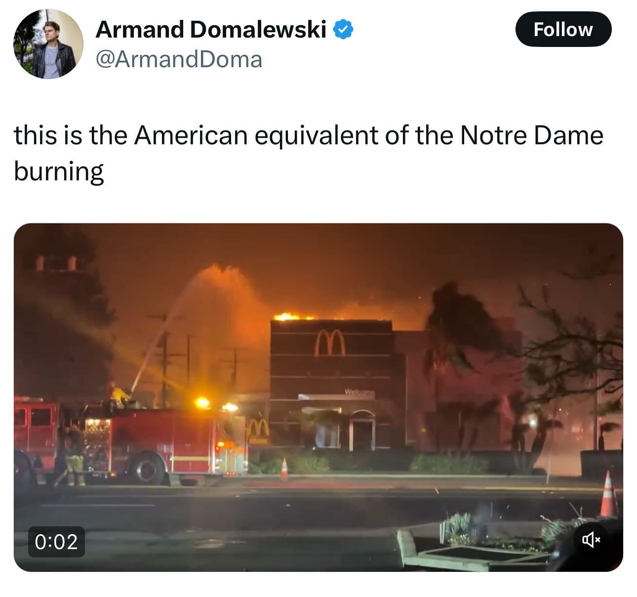 this is the American equivalent of the Notre Dame burning
