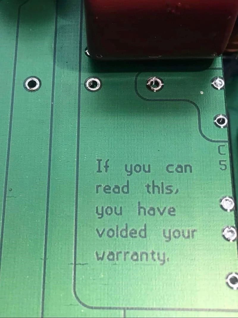 If you can read this, you have volded your warranty.