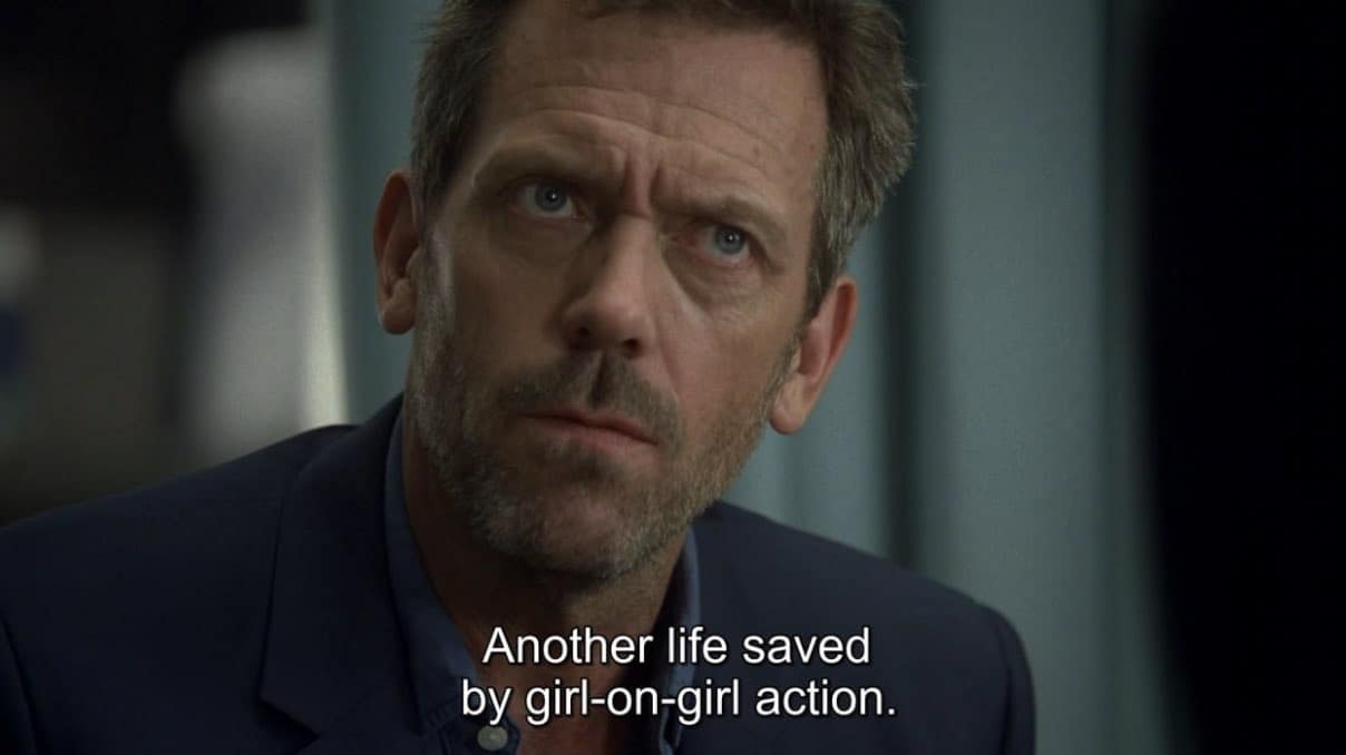 Another life saved by girl-on-girl action.