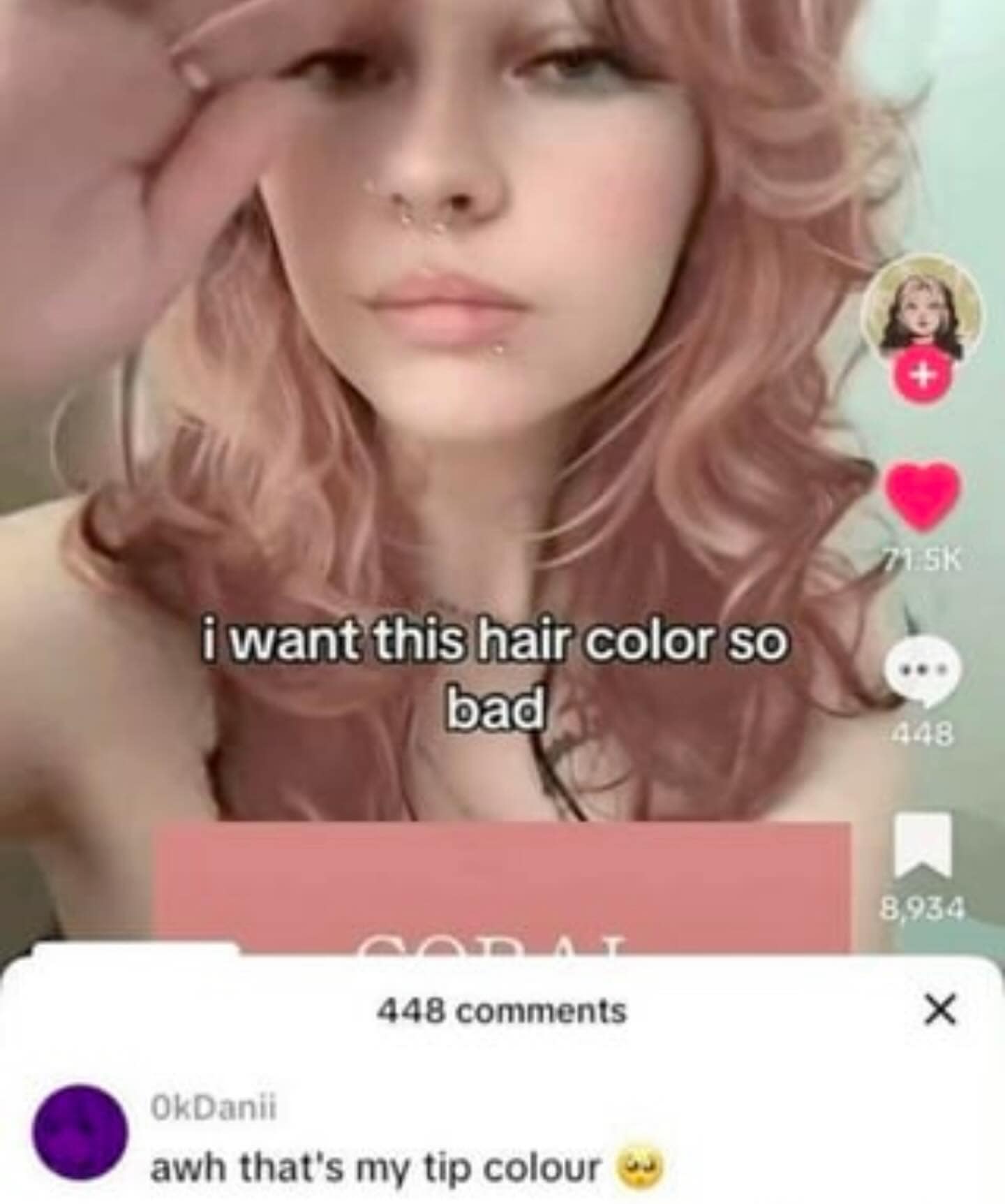 i want this hair color so bad 448 comments OkDanii awh that's my tip colour ISK 448 8,934