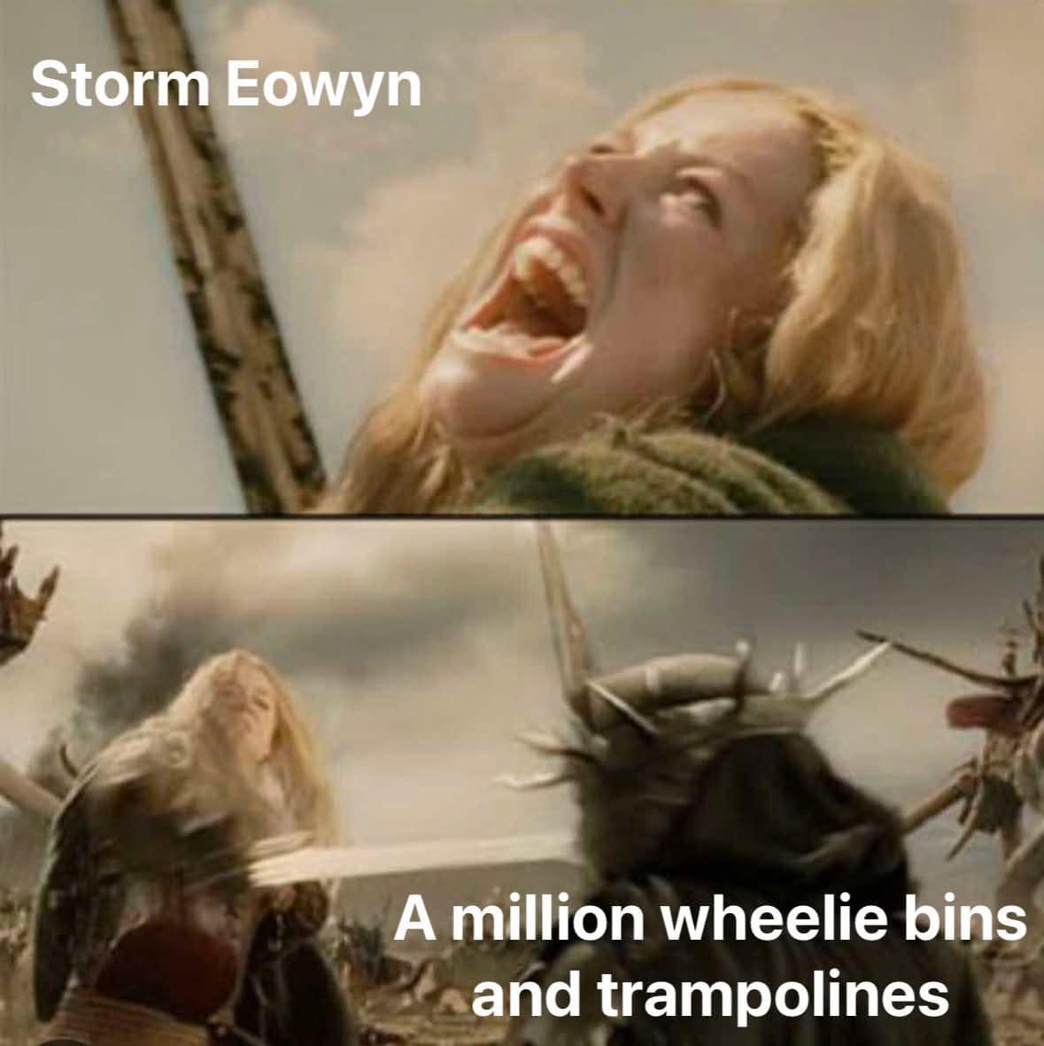 storm eowyn memes, Eowyn-inspired storm jokes, Middle-earth weather spoofs, wind-laden comedic takes, Eowyn jokes, shieldmaiden puns, fantasy warrior illusions, Tolkien comedic bits, storm memes, gale comedic references, high wind humor, weather meltdown jokes, Ireland weather jokes, comedic drizzle references, Gaelic storm banter, UK storm illusions