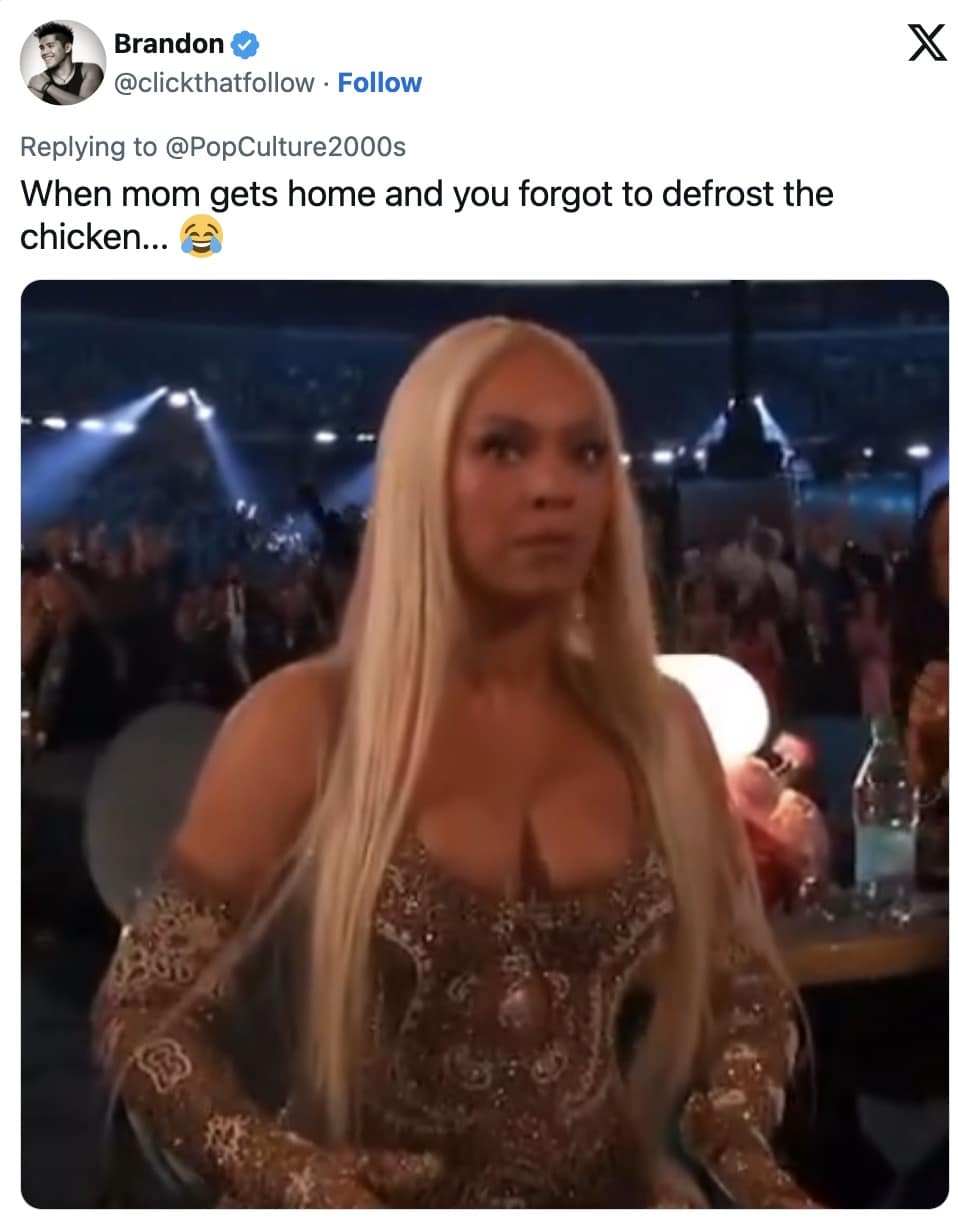 beyonce shocked grammys reaction memes, queen’s reaction jokes, awards show comedic bits, stunned winner spoofs, beyonce memes, Beyonce album, disc references, charting comedic angles, major release humor, Country Grammys, unexpected category triumph, cross-genre comedic jabs, trophy meltdown jokes, music award comedic commentary