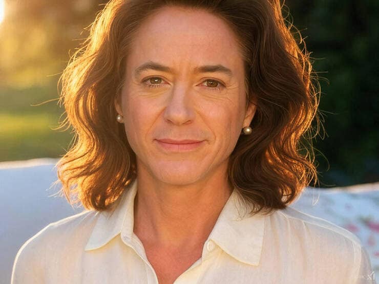 celebrity gender swap, star transformations, Hollywood reversals, famous face flips, machine-generated edits, neural network face swaps, automated facial morphs, digital restyles, simulated beauty transformations, online facial retouching, celebrity mashups, star hybrids, pop culture crossovers, iconic combos