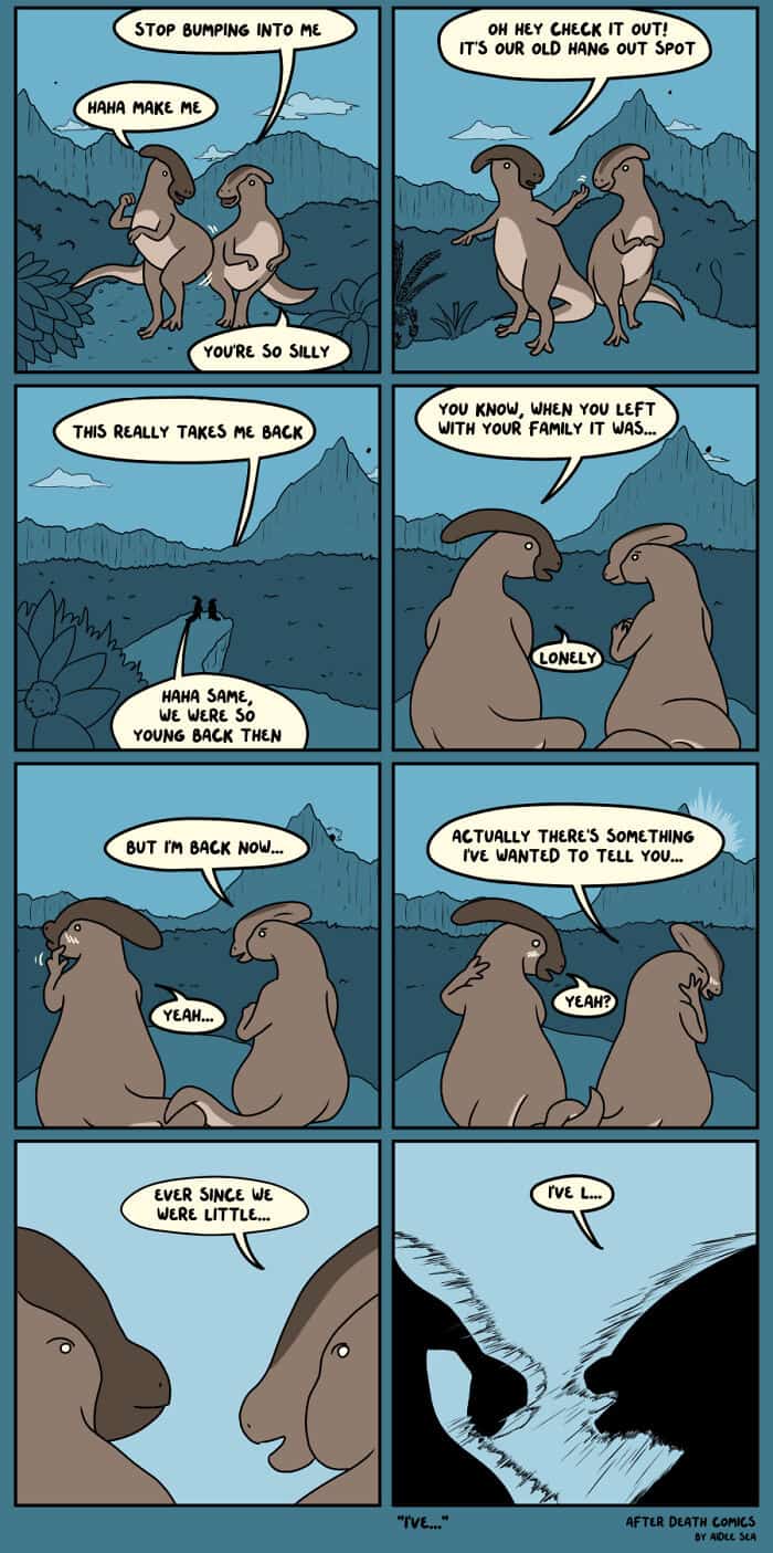 dark humor comics, after death comics, funny web comics, grim panels, eerie illustrations, spooky jokes, grim cartoons, spooky doodles, haunting drawings, ghostly lines, twisted humor, dark comedic style, ominous wisecracks, shadowy quips, morbid jokes, taboo laughs, gloomy punchlines, macabre banter