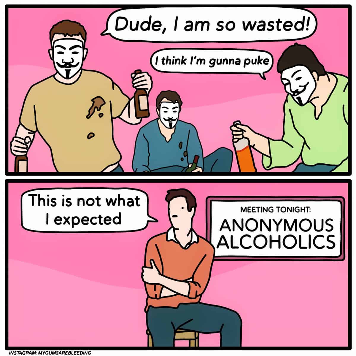 dark humor comics, mygumsarebleeding, funny web comics, bleak humor, twisted comics, existential humor, absurd jokes, adulting struggles, modern life comics, bleak humor, twisted humor