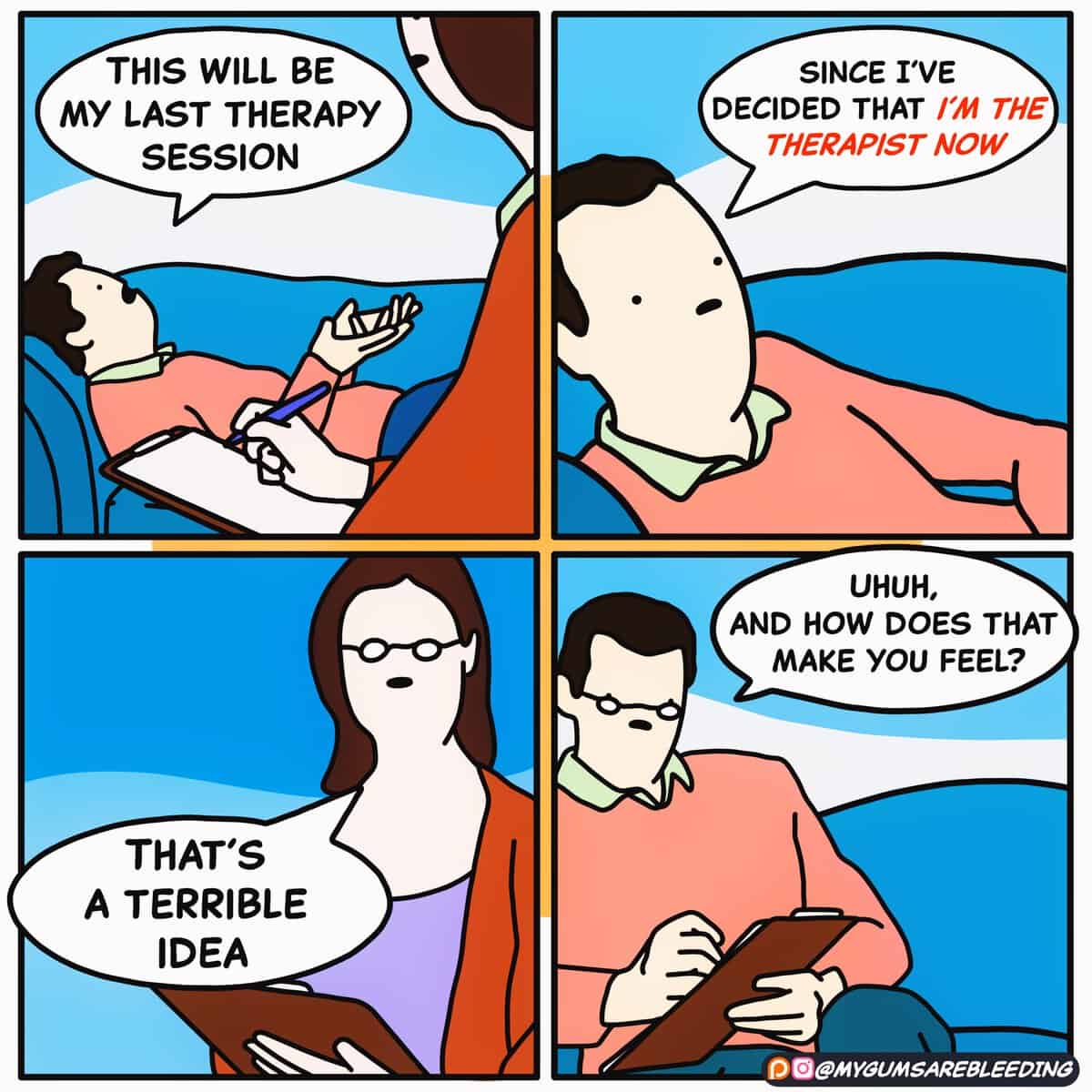 dark humor comics, mygumsarebleeding, funny web comics, bleak humor, twisted comics, existential humor, absurd jokes, adulting struggles, modern life comics, bleak humor, twisted humor