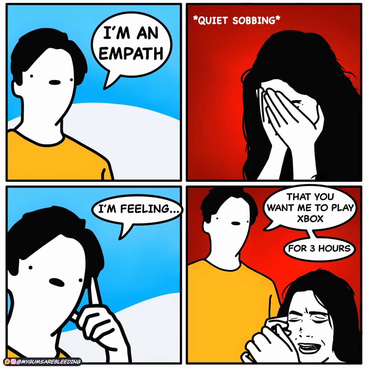 dark humor comics, mygumsarebleeding, funny web comics, bleak humor, twisted comics, existential humor, absurd jokes, adulting struggles, modern life comics, bleak humor, twisted humor