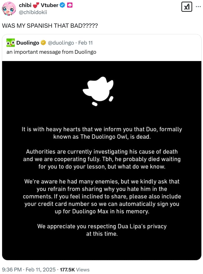 duolingo owl dead memes, duolingo memes, duolingo owl death, Duolingo owl memes, (uo the Owl memes, Duolingo mascot jokes, language app humor, Drake vs Duolingo, Drake diss memes, Kendrick vs Drake jokes, rapper feud memes, Cybertruck crash memes, Tesla accident jokes, Elon Musk memes, viral vehicle fails