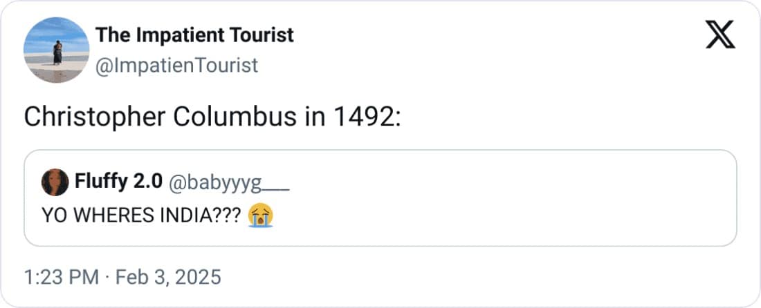 Christopher Columbus in 1492: