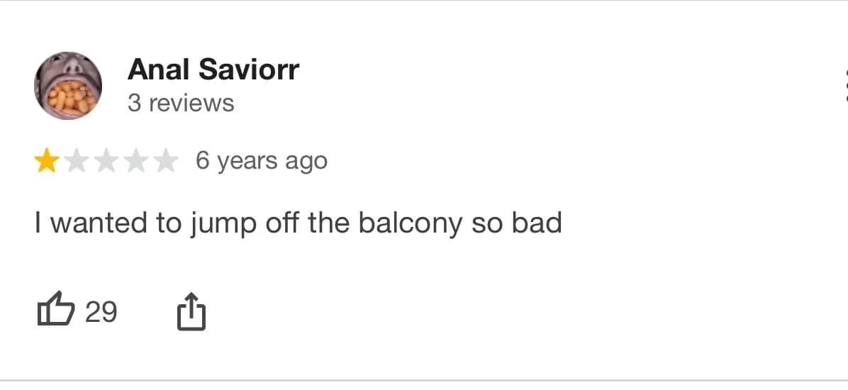 funny google reviews, hilarious reviews, unhinged reviews, absurd reviews, bizarre complaints, unexpected compliments, business owner replies, rant reviews, gas station reviews, duck reviews