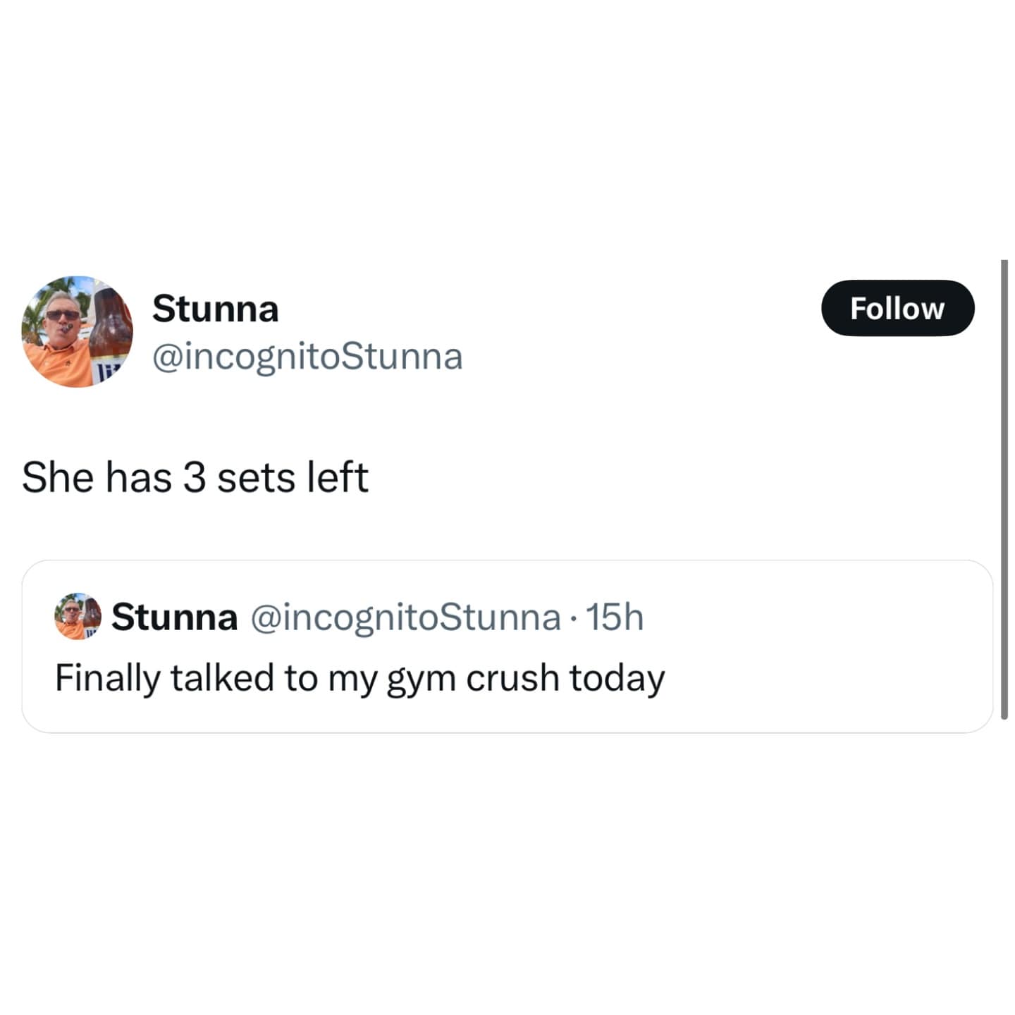 Finally talked to my gym crush today