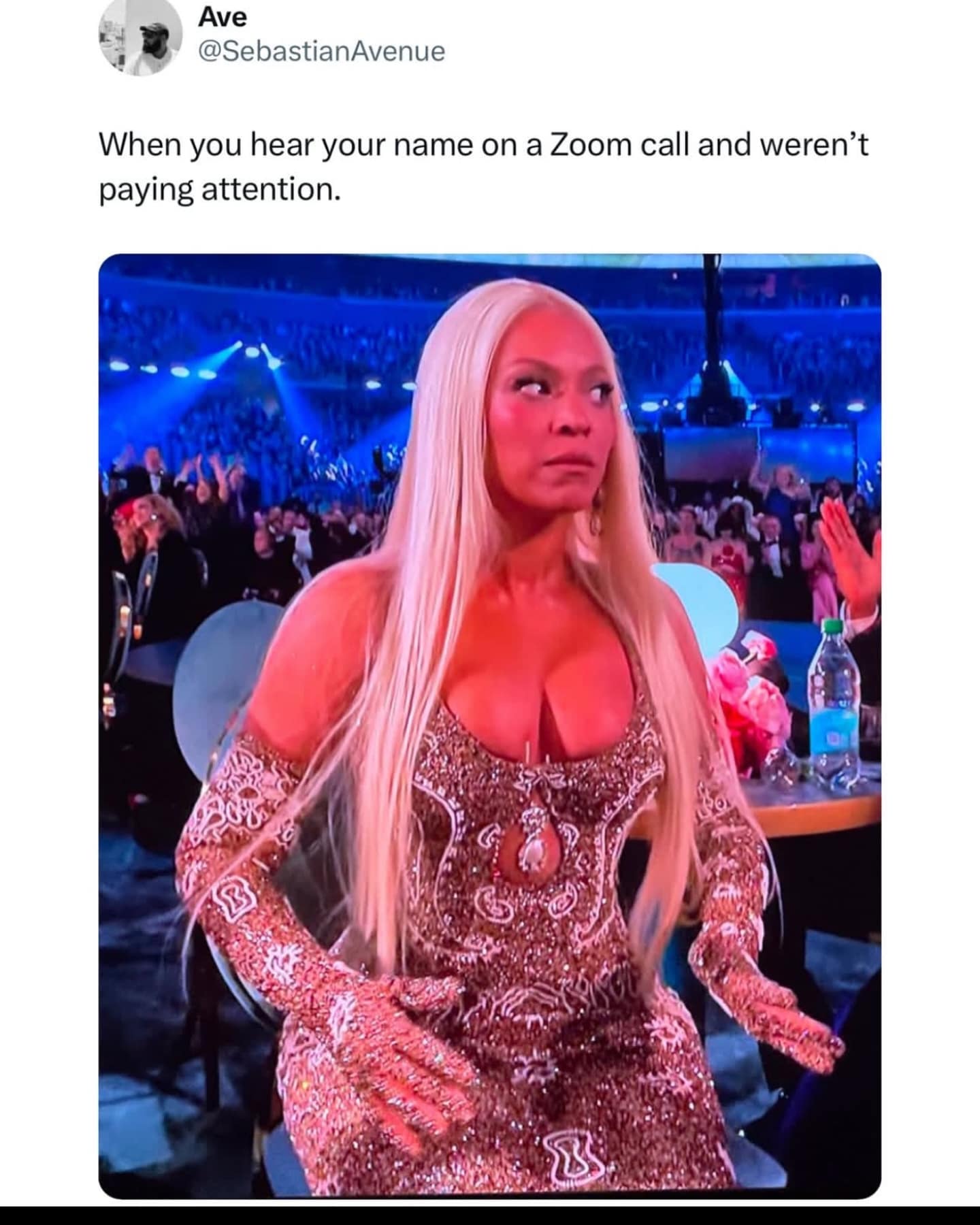 When you hear your name on a Zoom call and weren't paying attention.