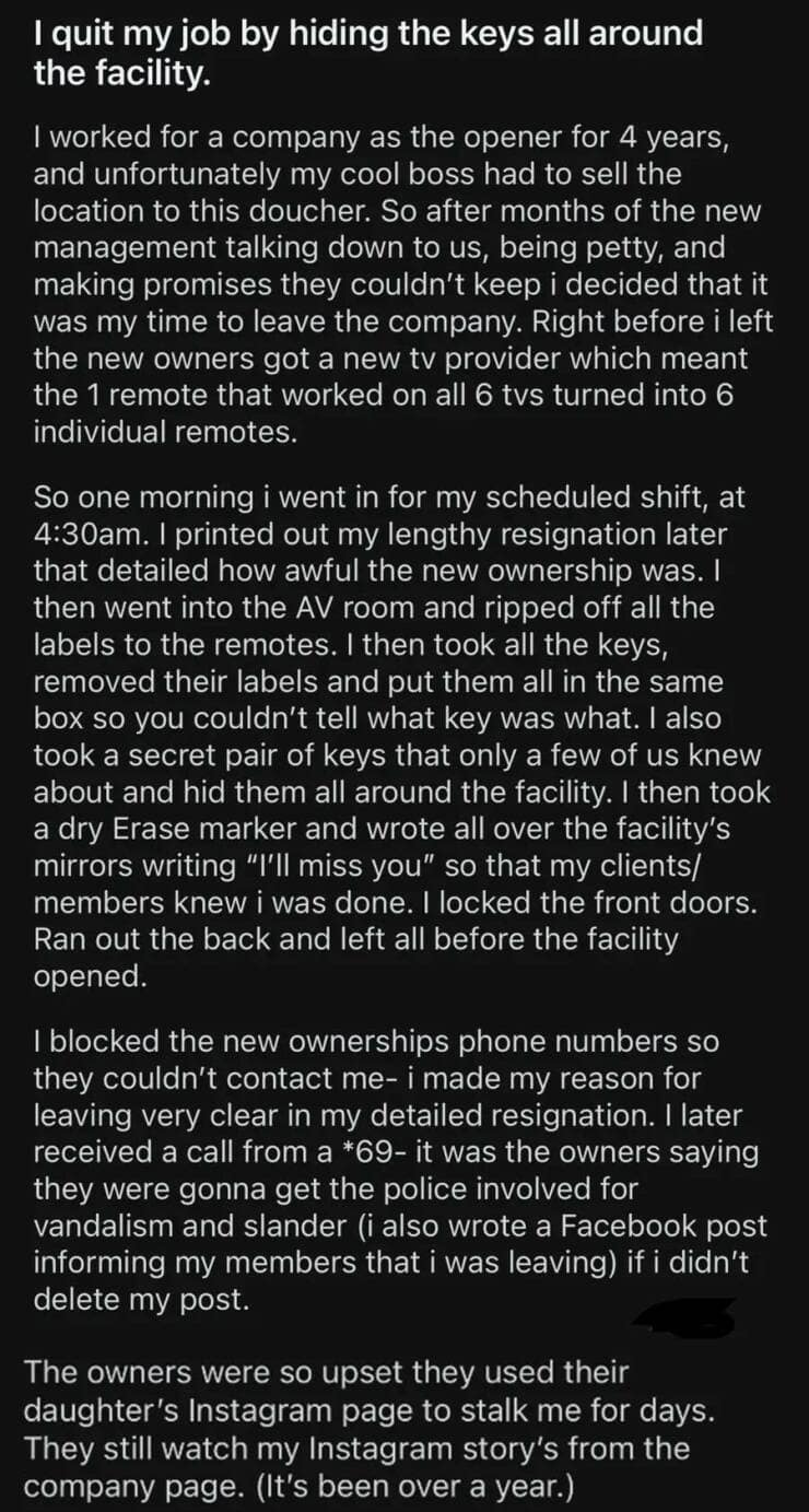 i quit stories, job quitting stories, exit tales, farewell confessions, leaving anecdotes, job resignation, quitting decisions, professional parting, formal departure, office tension, on-the-job conflicts, employee disputes, career exit, vocational departure, professional walkout, employment finale