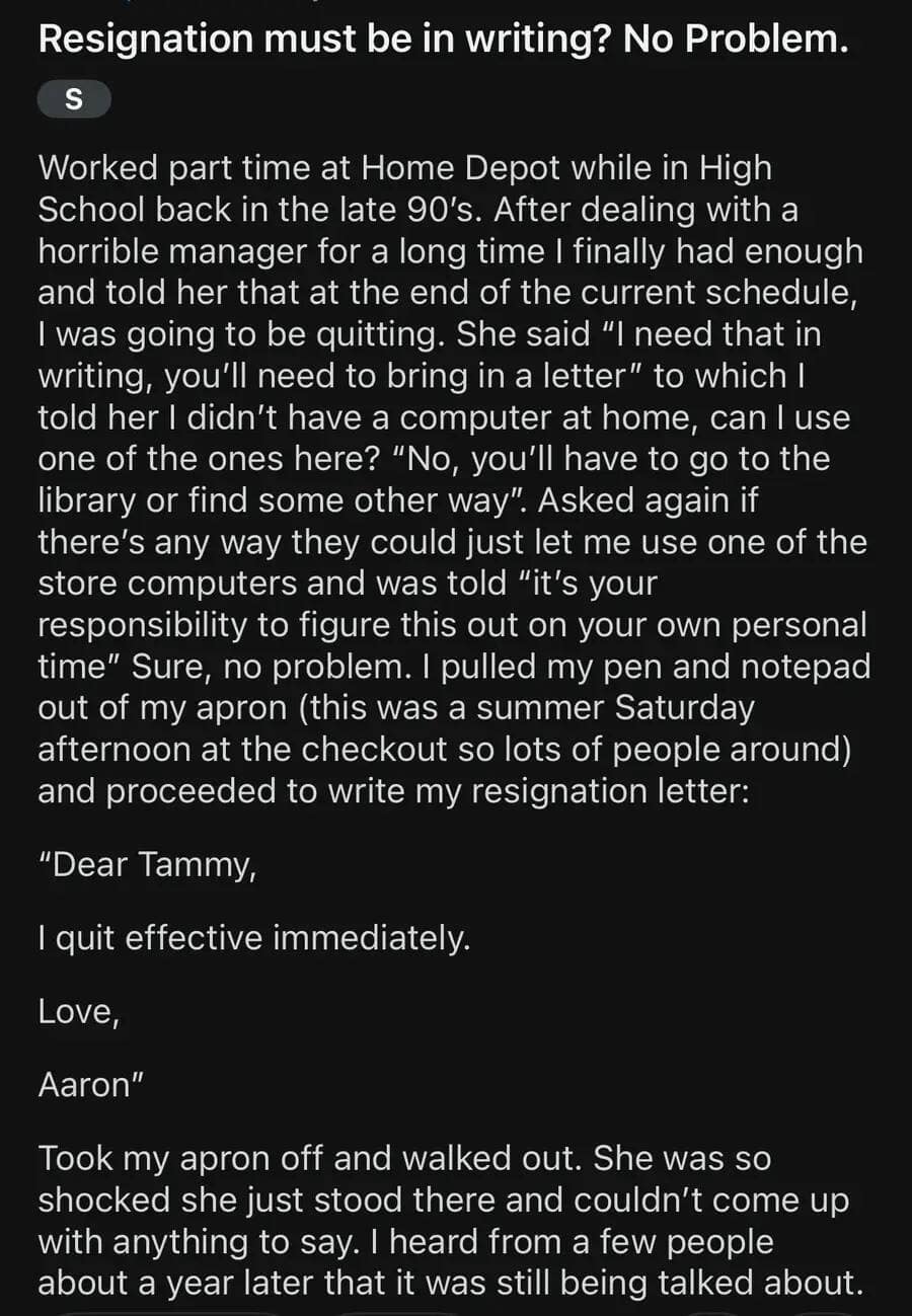 i quit stories, job quitting stories, exit tales, farewell confessions, leaving anecdotes, job resignation, quitting decisions, professional parting, formal departure, office tension, on-the-job conflicts, employee disputes, career exit, vocational departure, professional walkout, employment finale