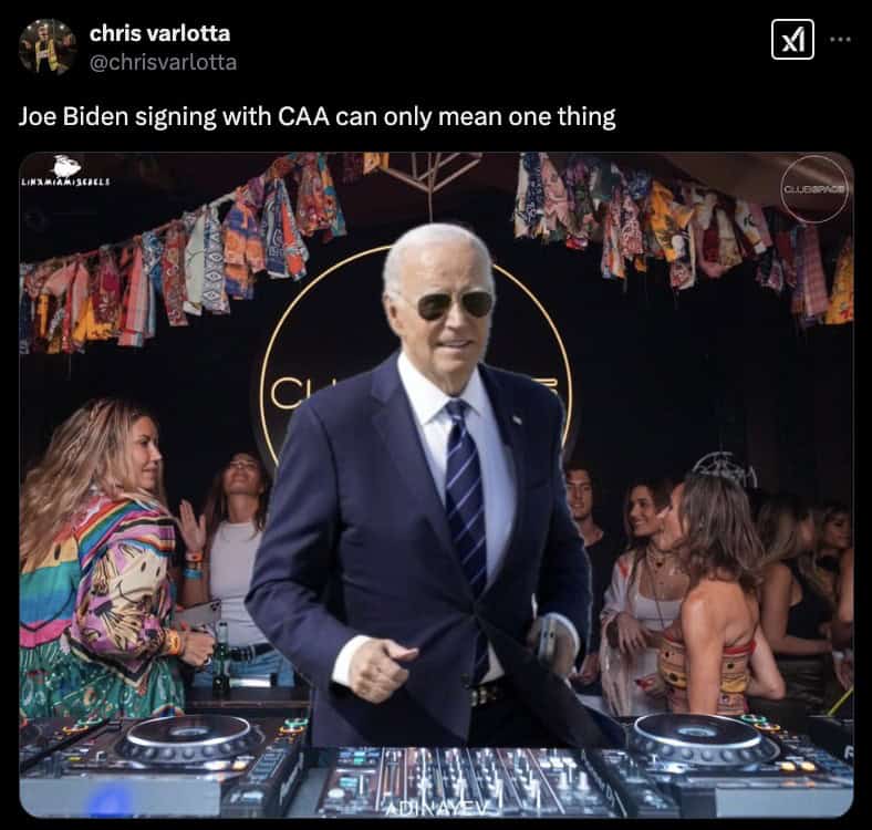 joe biden CAA memes, Joe biden hollywood memes, Joe Biden career move, Biden post-presidency, Biden after White House, Joe Biden new job), Hollywood memes, celebrity meme reactions, viral movie memes, entertainment industry jokes,, Biden jokes, political humor, presidential memes, Joe Biden funny moments