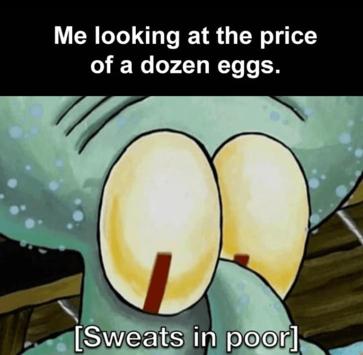price of eggs memes, expensive egg memes, Egg price inflation, rising egg prices, cost of eggs skyrocketing, egg market crisis, food price memes, grocery inflation memes, expensive food jokes, high cost of living memes, Trump economy memes, inflation under Trump, Trump price hike jokes, Trump affordability memes
