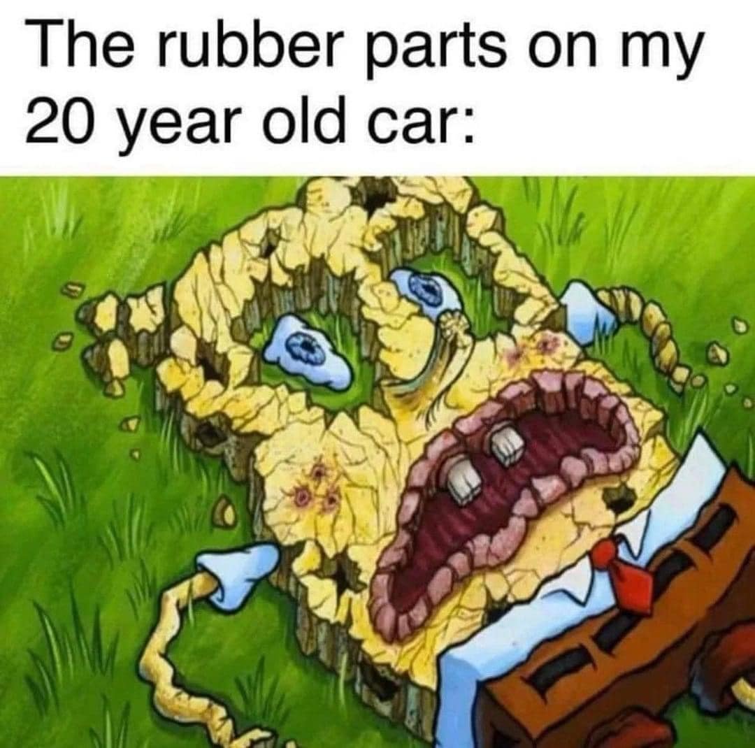 The rubber parts on my 20 year old car: