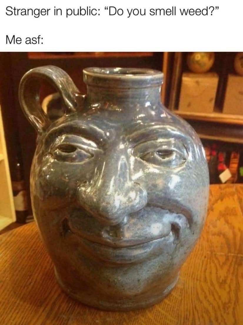 Stranger in public: "Do you smell weed?" Me asf: