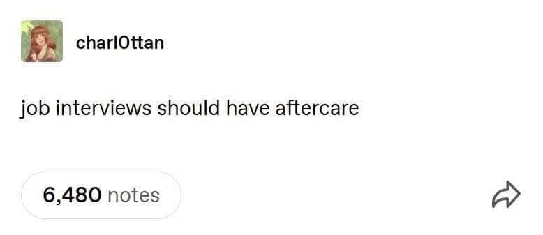 charlOttan job interviews should have aftercare 6,480 notes