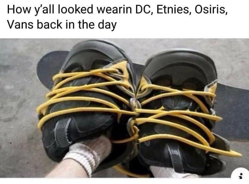 How y'all looked wearin DC, Etnies, Osiris, Vans back in the day