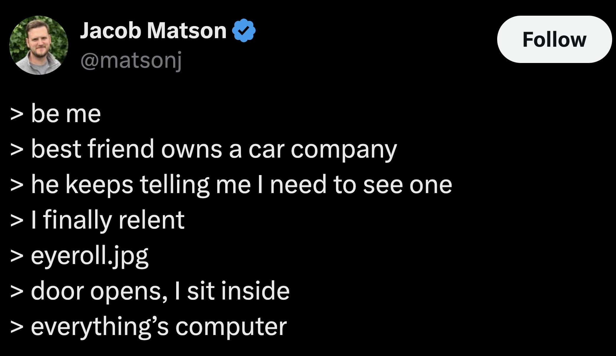 everything is computer memes, trump memes, trump tesla memes, Trump Tesla statement, Trump on Tesla, Trump Model S Plaid speech, viral Trump memes, Trump internet jokes, Trump catchphrase memes, Trump funny moments), tech satire memes, technology humor, AI jokes, modern tech absurdity