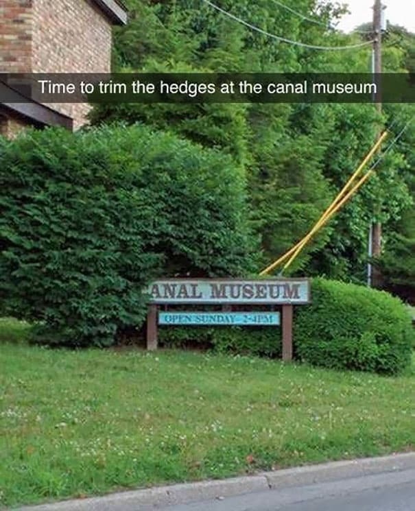 Time to trim the hedges at the canal museum