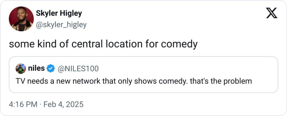 some kind of central location for comedy