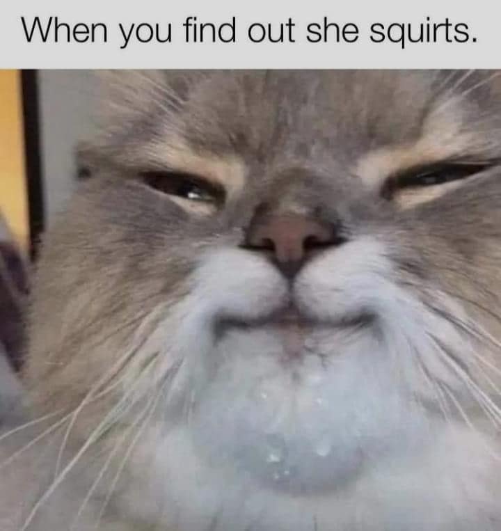 When you find out she squirts.