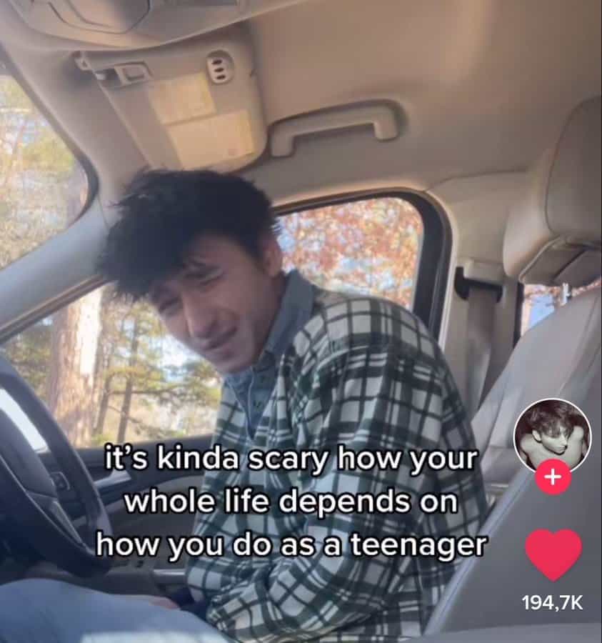 it's kinda scary how your whole life depends on how you do as a teenager